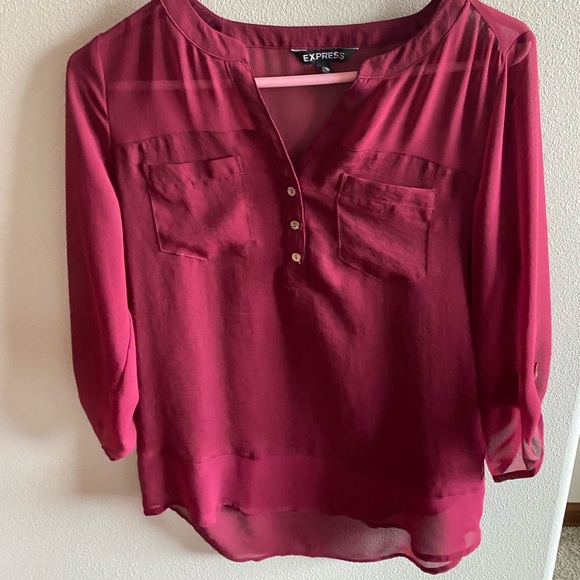 BUNDLE. 2 X-small Express button up 3/4 length sleeves. - Picture 1 of 6